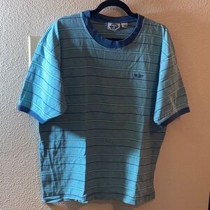 VTG,Dockers Blue Striped Short Sleeve Tee Size XL